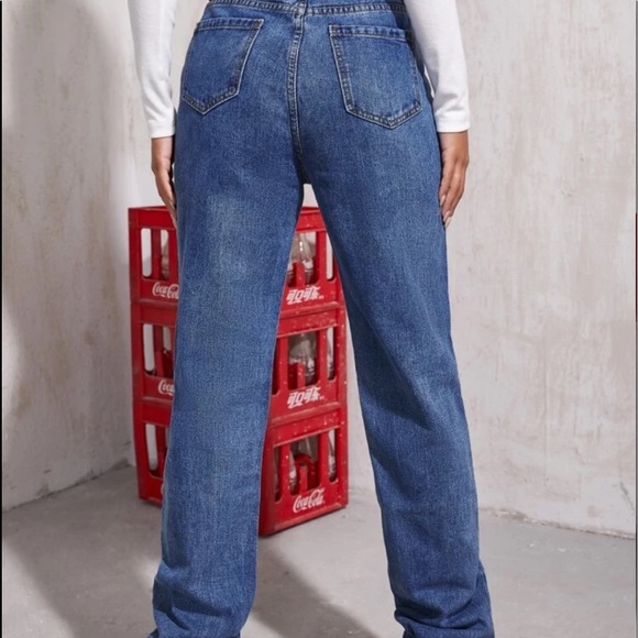 high waist ripped bf jeans💛 - Picture 5 of 5